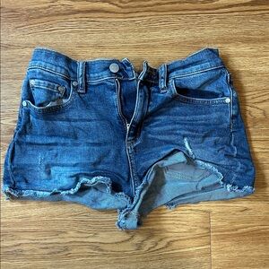 PINK Victoria's Secret Distressed Blue Jean Shorts
